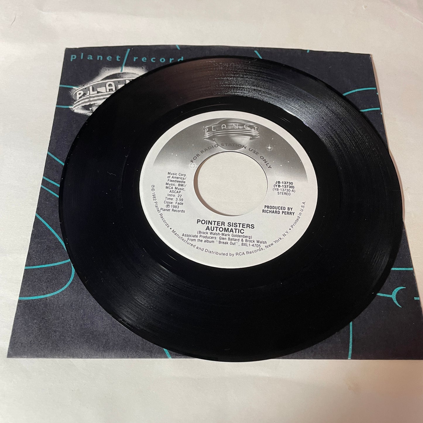 Pointer Sisters Automatic Used 45 RPM 7" Vinyl VG+\VG+