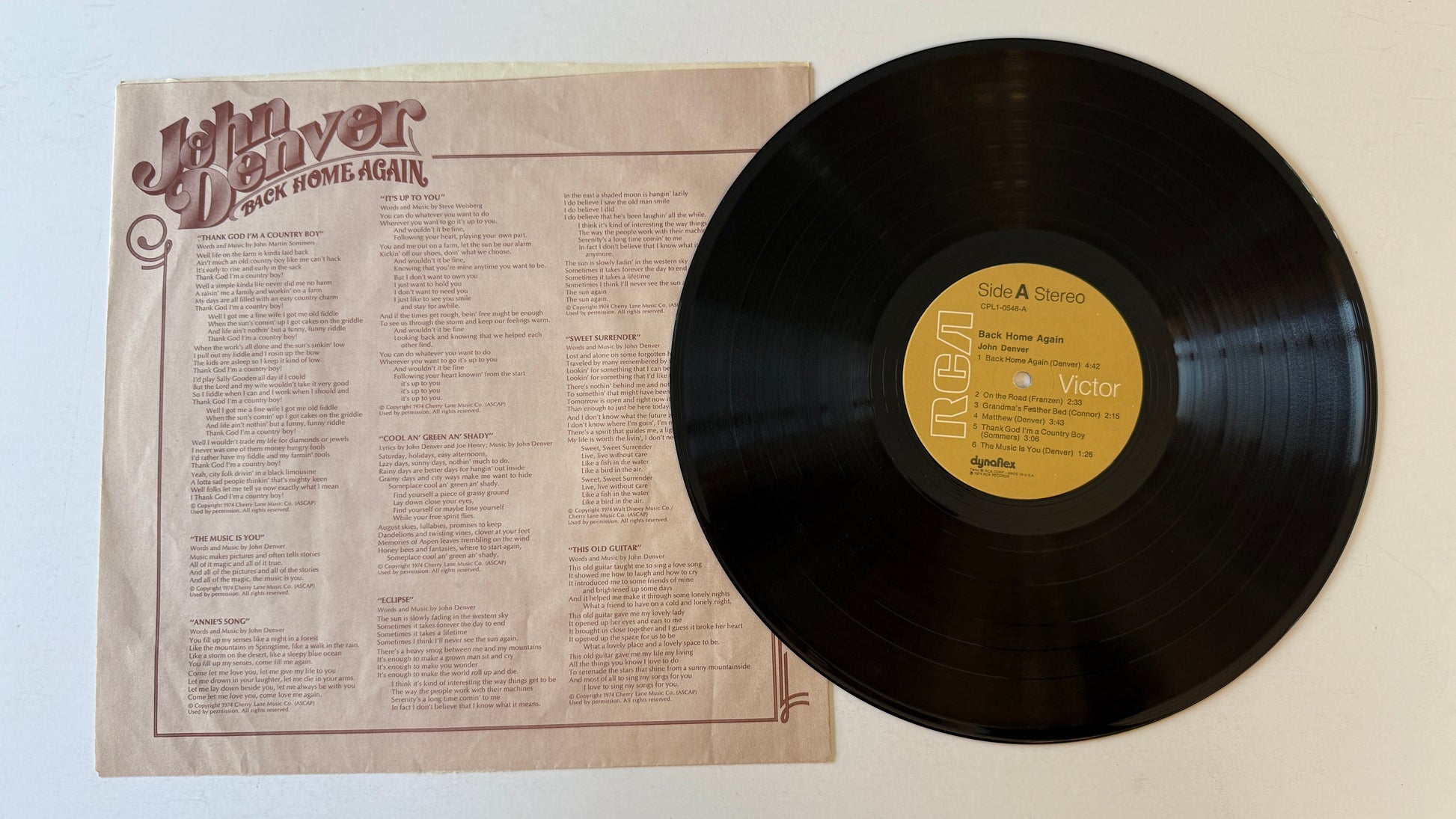 John Denver Back Home Again Used Vinyl LP VG+\VG+