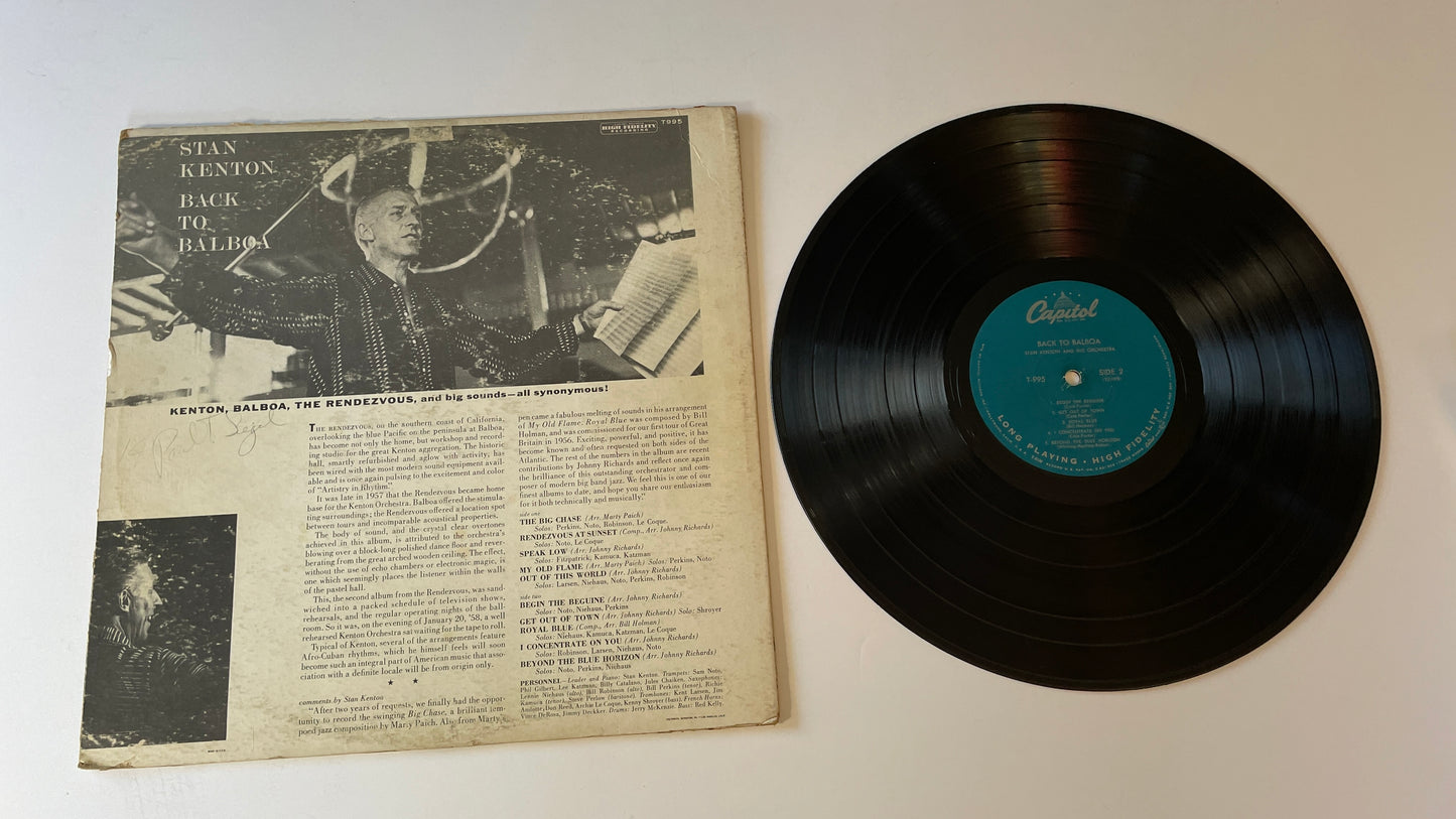 Stan Kenton Back To Balboa Used Vinyl LP VG+\G+
