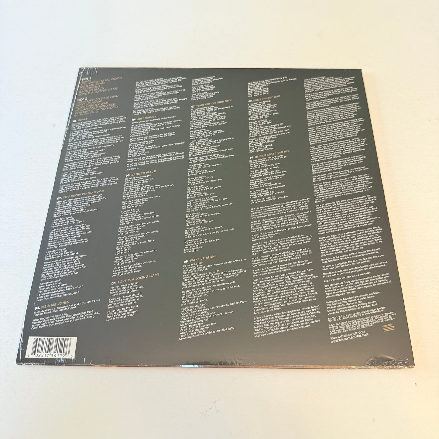 Amy Winehouse Back To Black New Vinyl LP M\M