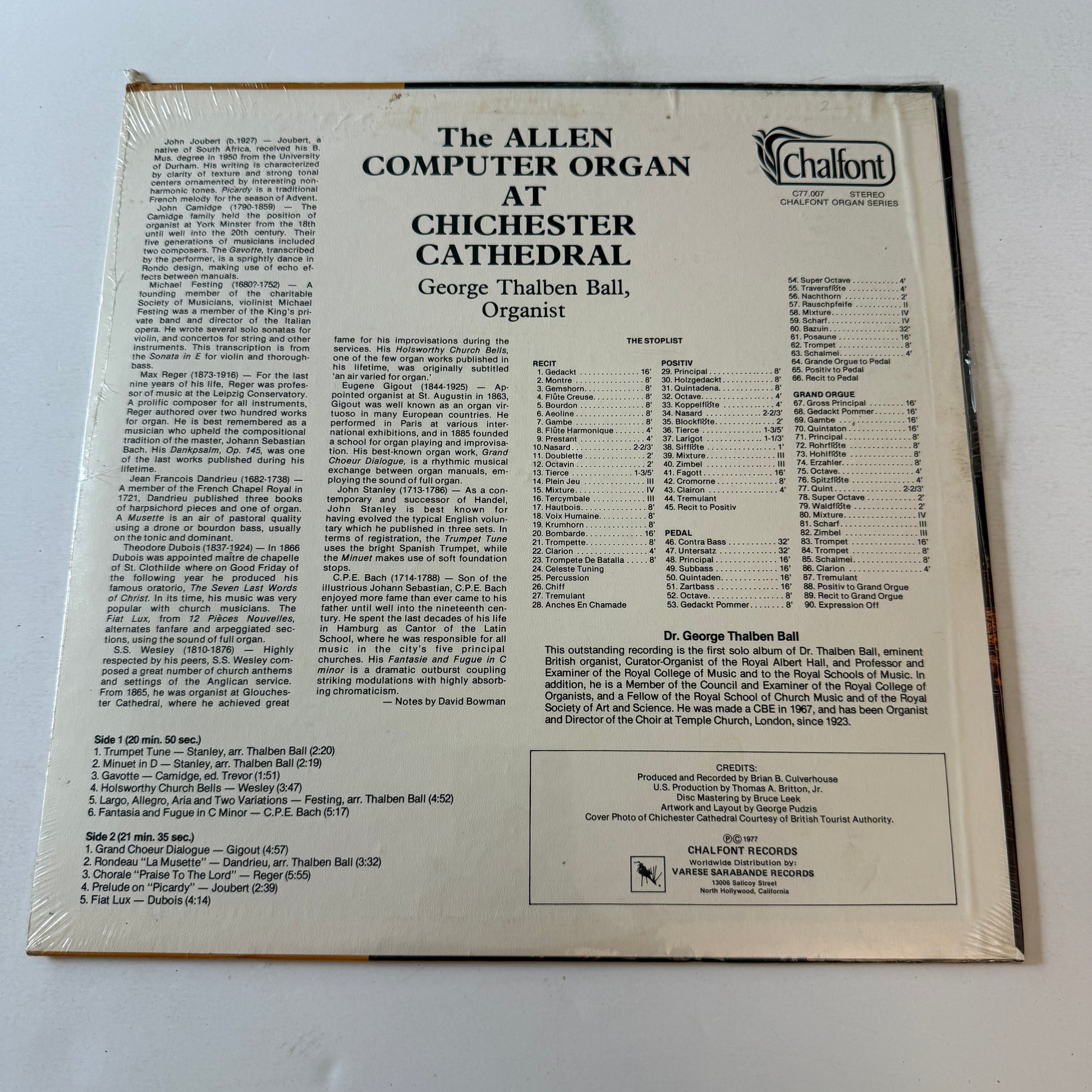 George Thalben-Ball Ball Used Vinyl LP M\VG+