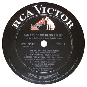 Barry Sadler Ballads Of The Green Berets Used Vinyl LP VG+\VG+