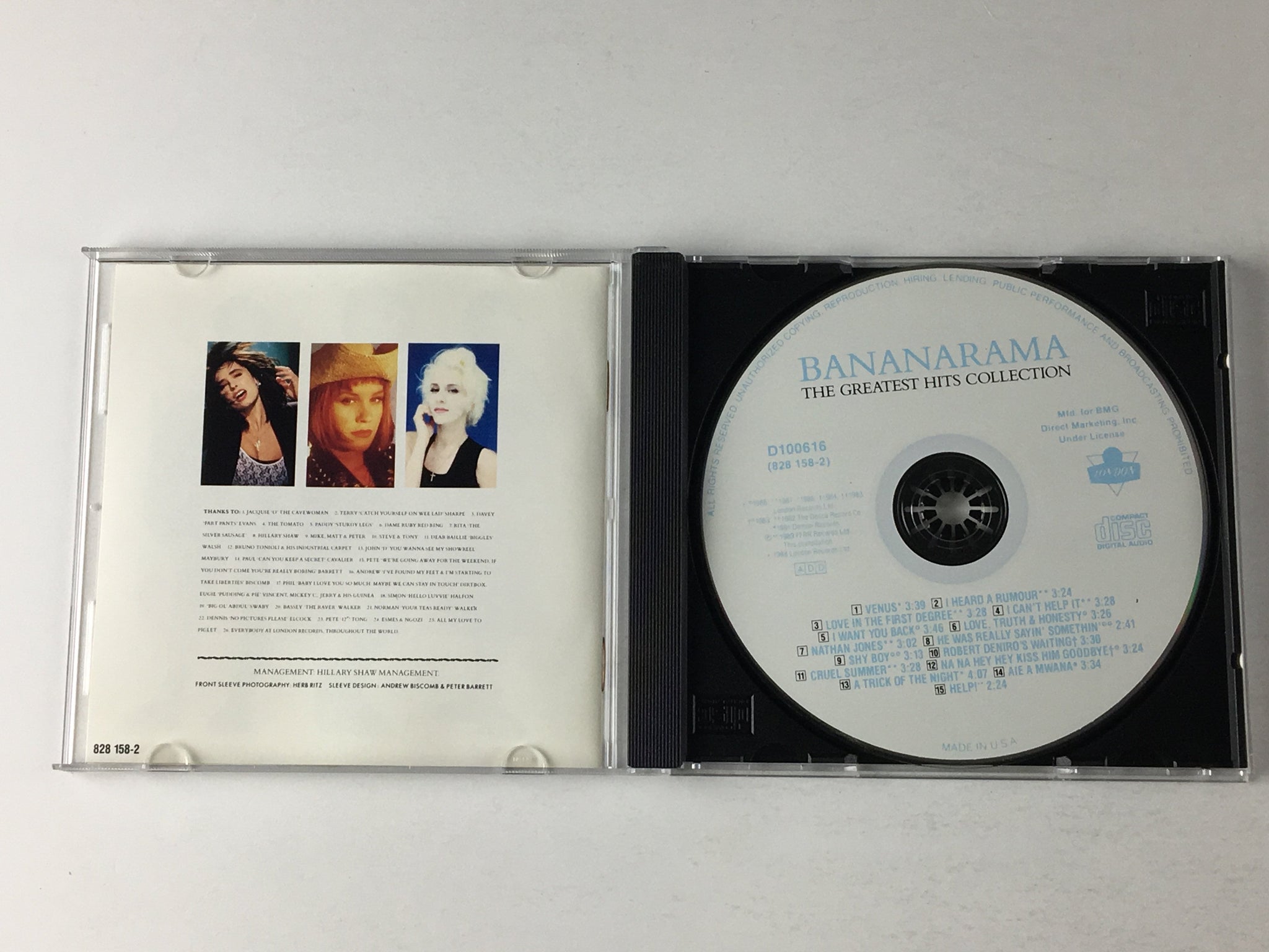 Bananarama The Greatest Hits Collection Used CD VG+\VG+ - Slow