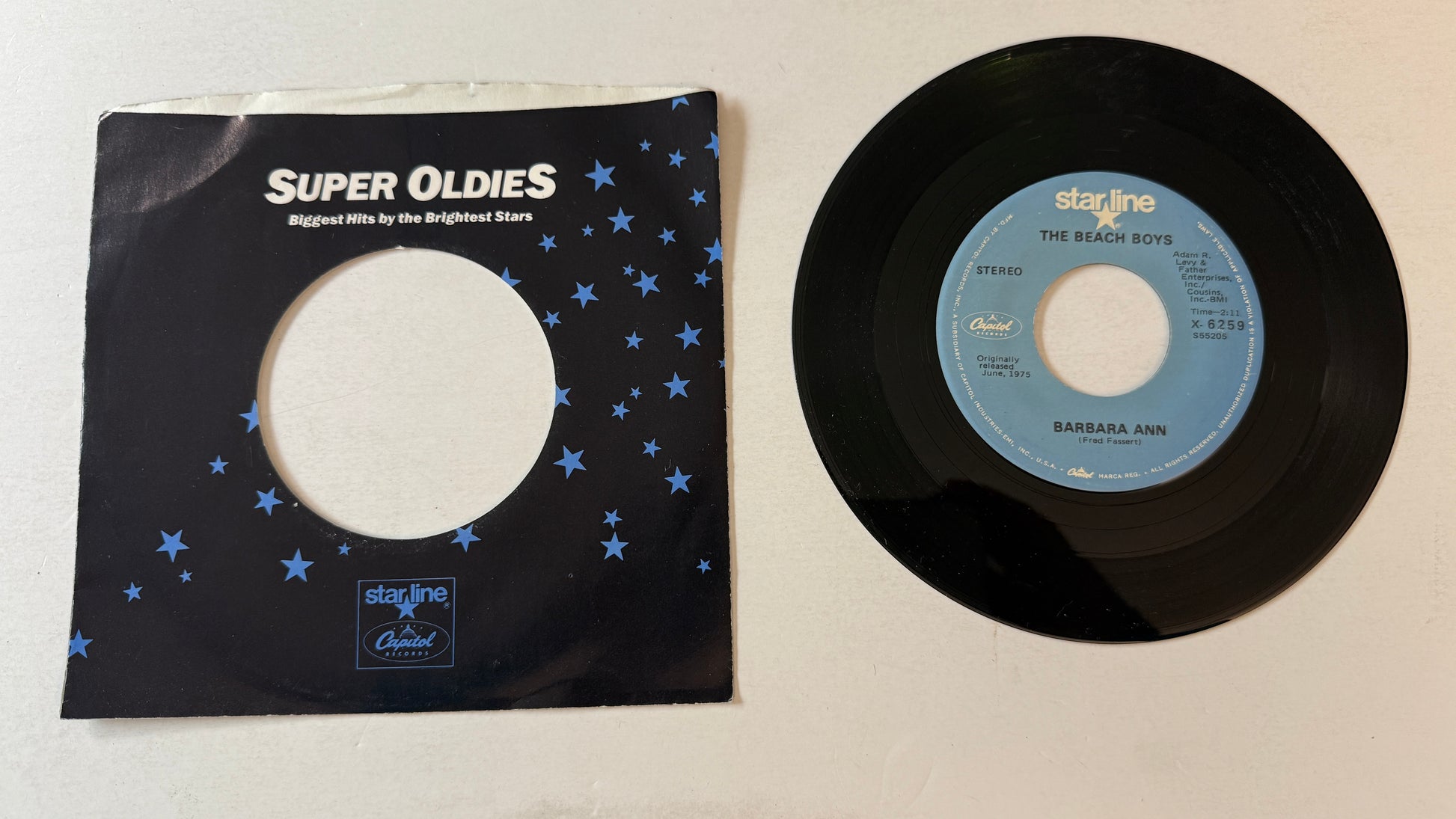 The Beach Boys Barbara Ann / Little Honda Used 45 RPM 7" Vinyl VG+\