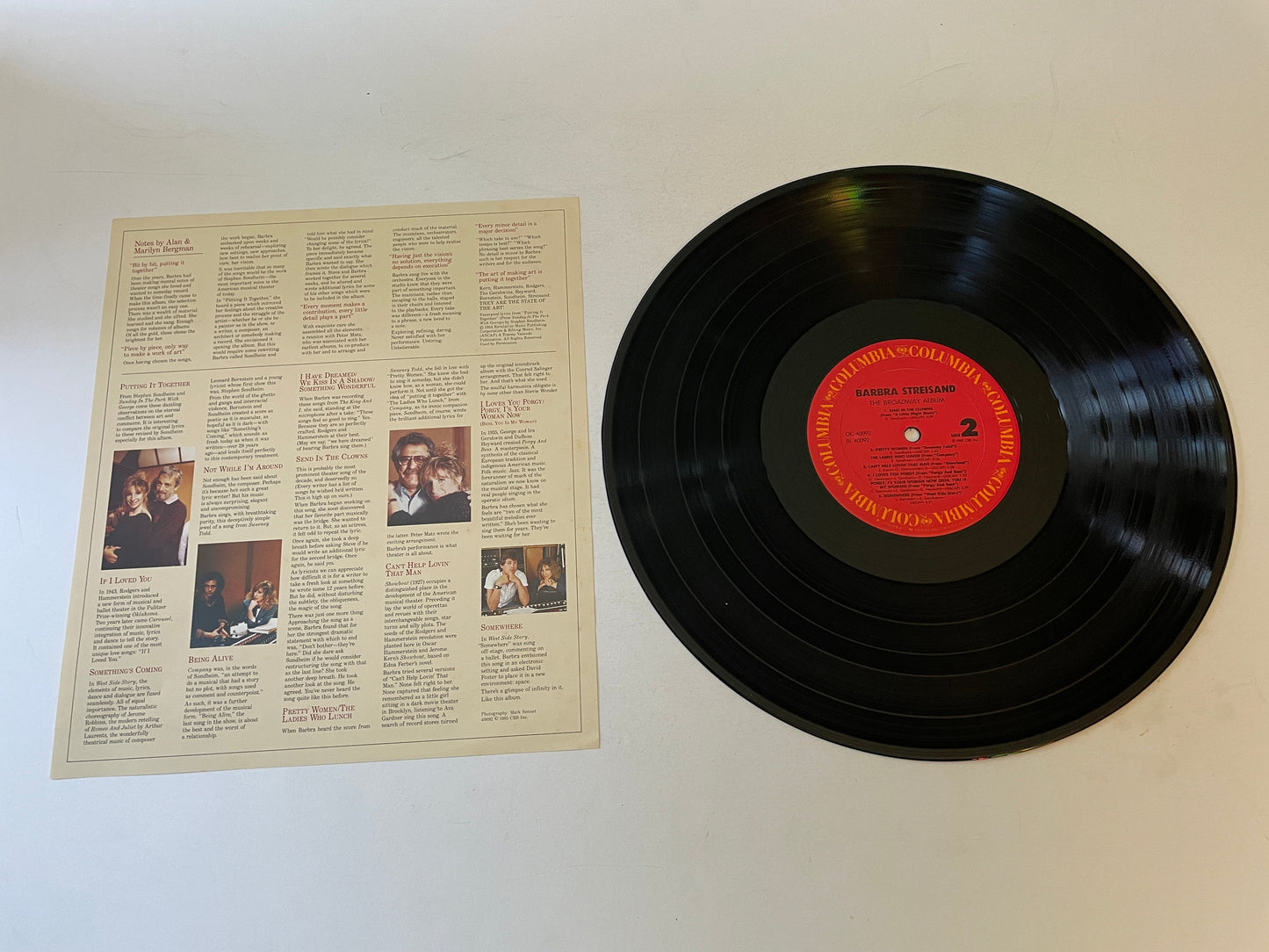 Barbra Streisand ‎ The Broadway Album Used Vinyl LP VG+\VG+