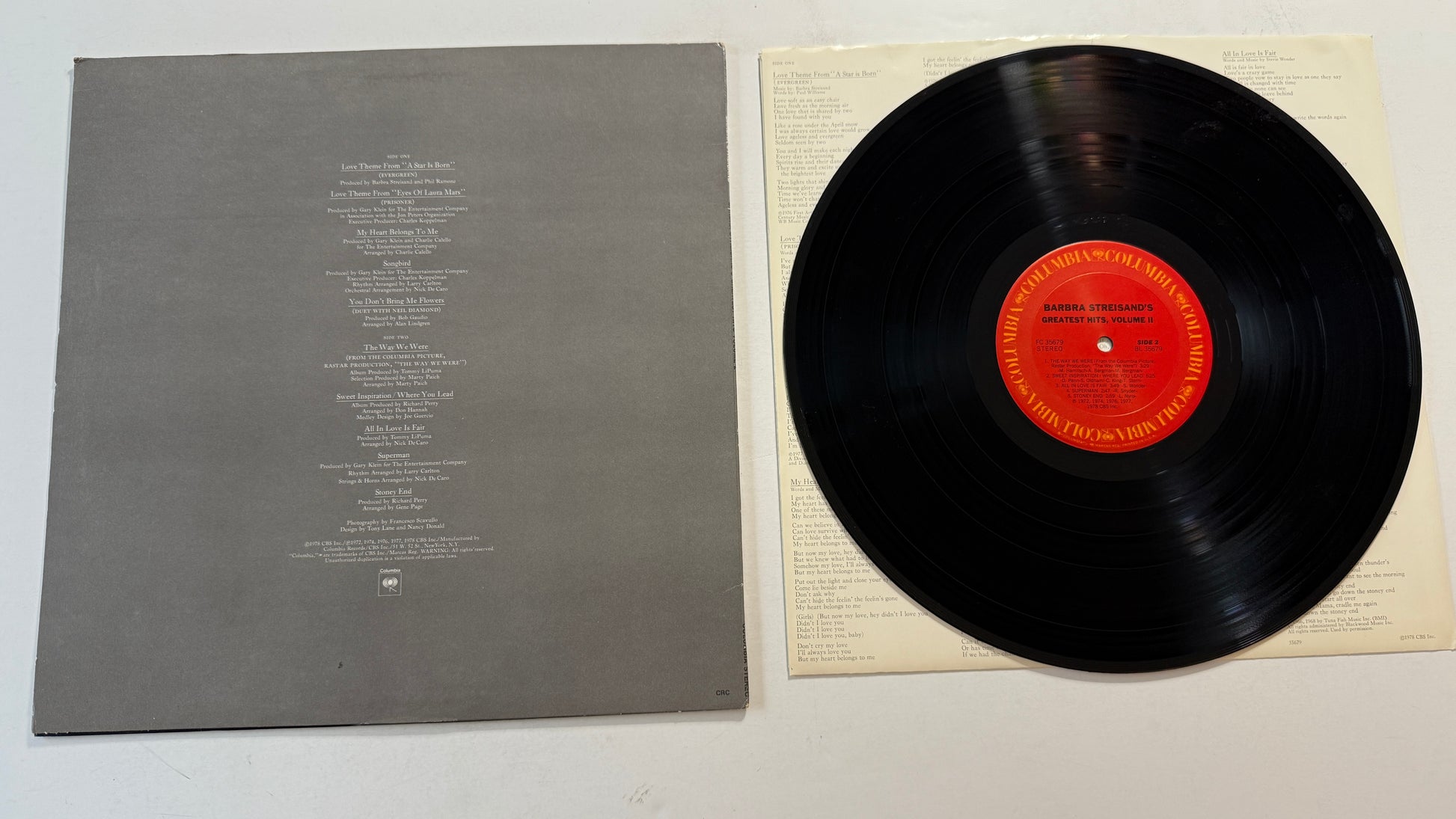 Barbra Streisand Barbra Streisand's Greatest Hits Used Vinyl LP VG+\VG