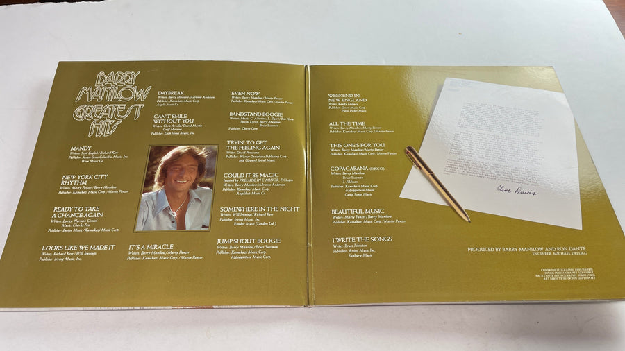 Barry Manilow Greatest Hits Used Vinyl 2LP VG+\VG