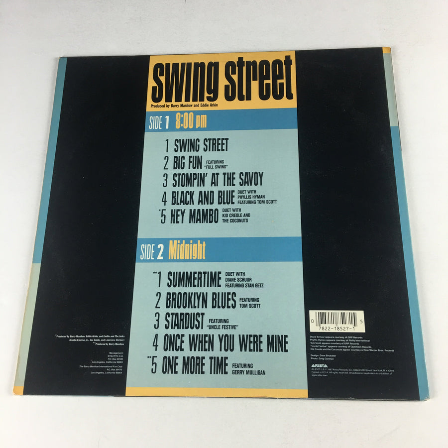 Barry Manilow ‎ Swing Street Used Vinyl LP VG\VG