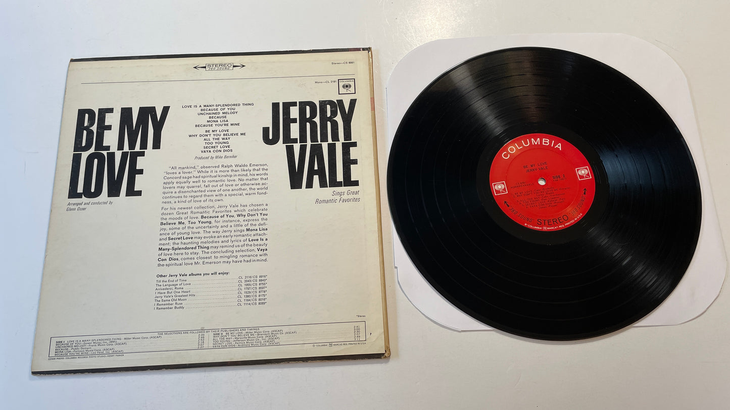 Jerry Vale Be My Love Used Vinyl LP VG+\VG+