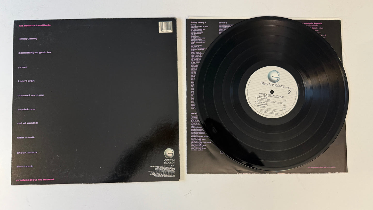 Ric Ocasek Beatitude Used Vinyl LP VG+\VG+