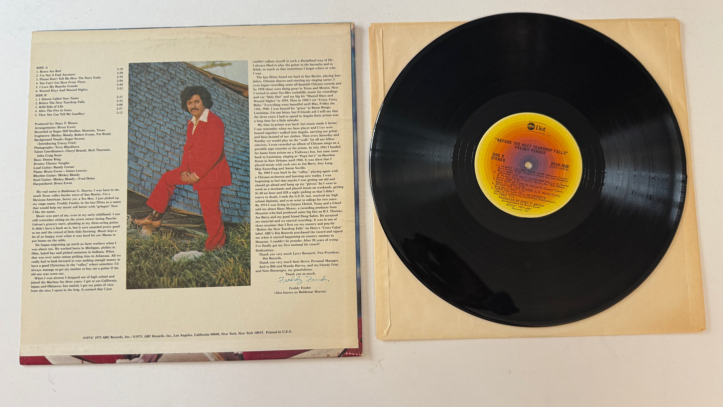 Freddy Fender Before The Next Teardrop Falls Used Vinyl LP VG+\VG