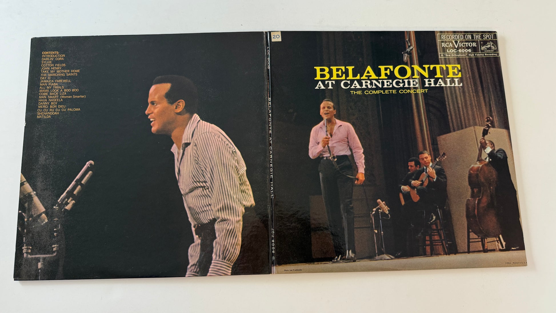 Harry Belafonte Belafonte At Carnegie Hall (The Complete Concert) Used Vinyl 2LP VG+\VG+