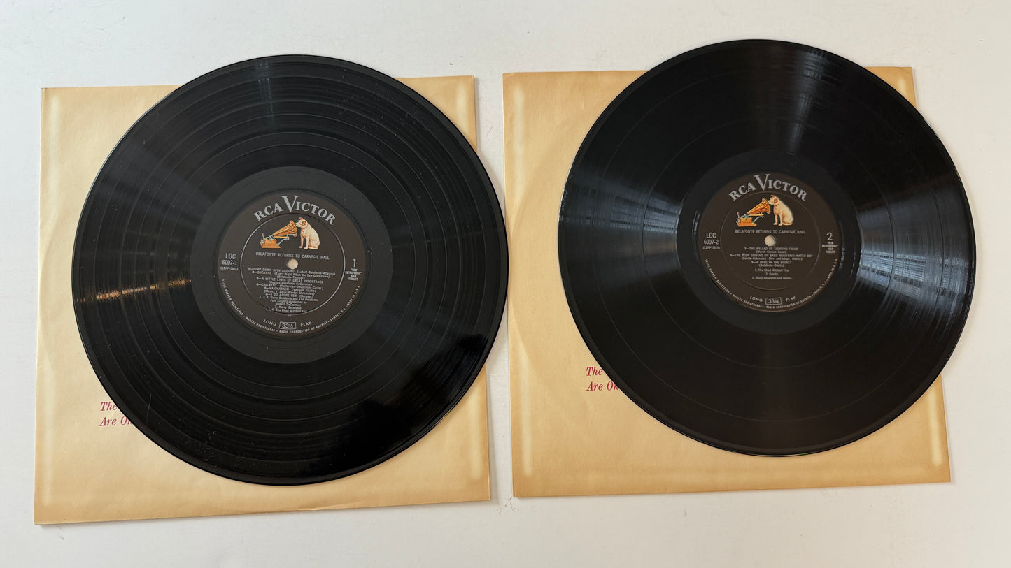 Harry Belafonte Belafonte Returns To Carnegie Hall Used Vinyl 2LP VG+\VG