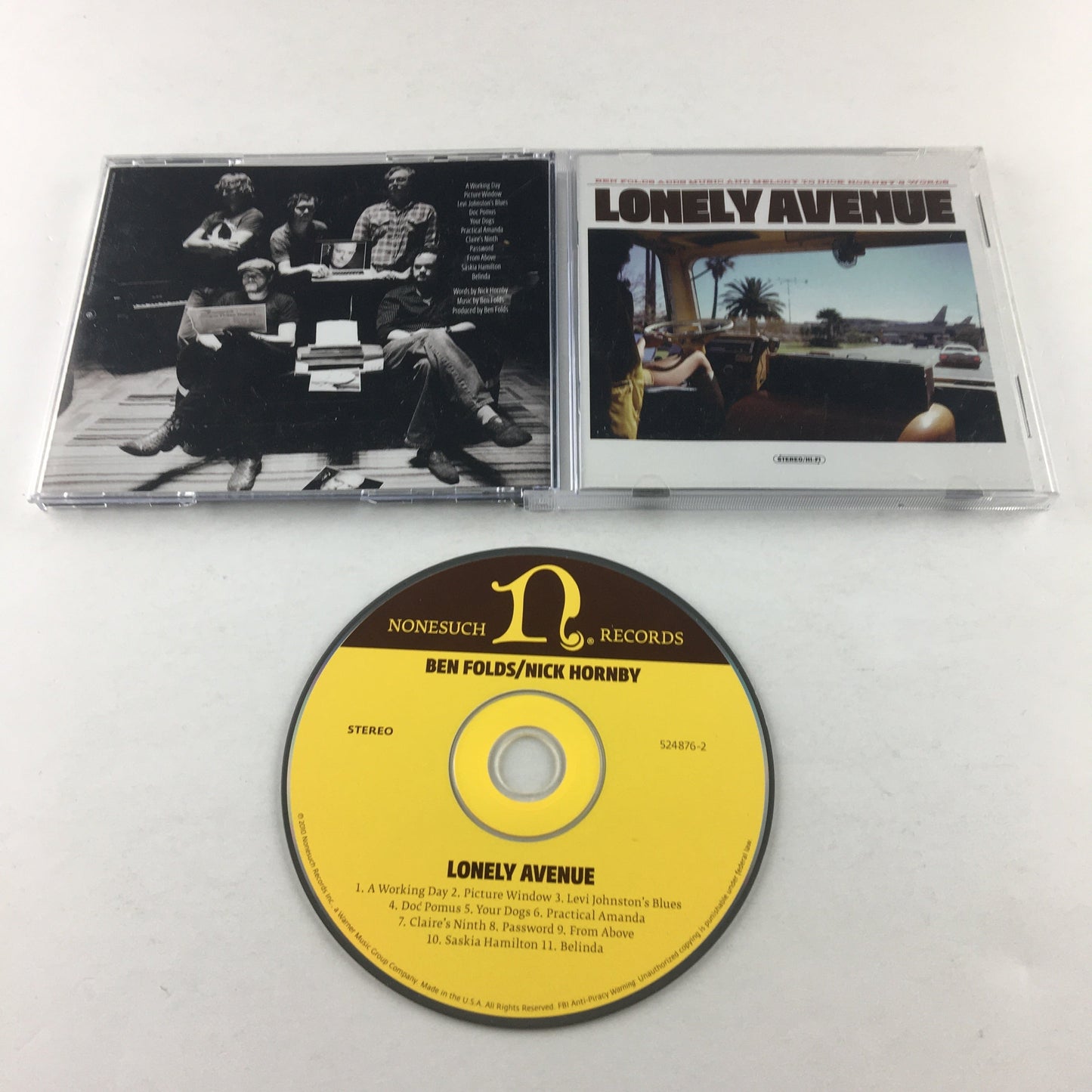 Ben Folds / Nick Hornby Lonely Avenue Used CD VG\VG+ Silver