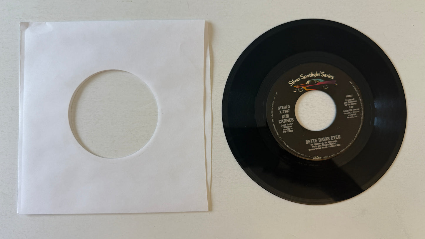 Kim Carnes Bette Davis Eyes Used 45 RPM 7" Vinyl VG+\