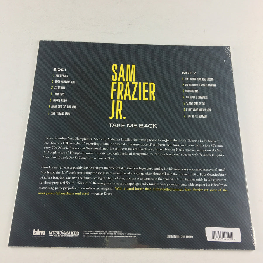 Big Sam Frazier Jr. Take Me Back New Vinyl LP M\M