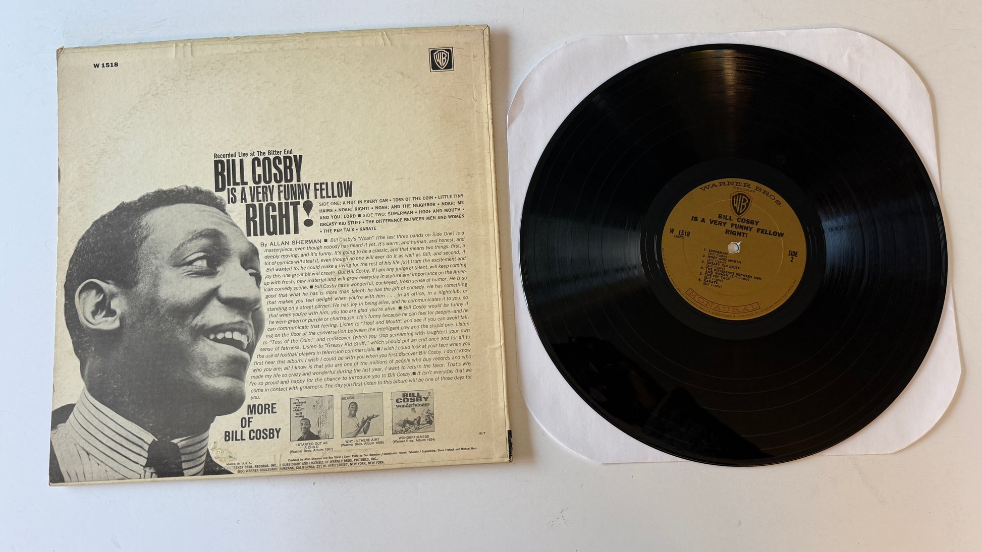 Bill Cosby Bill Cosby Is A Very Funny Fellow Right! Used Vinyl LP VG+\VG+