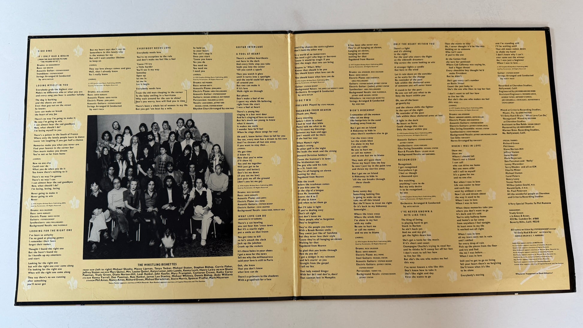 Stephen Bishop Bish Used Vinyl LP VG+\VG