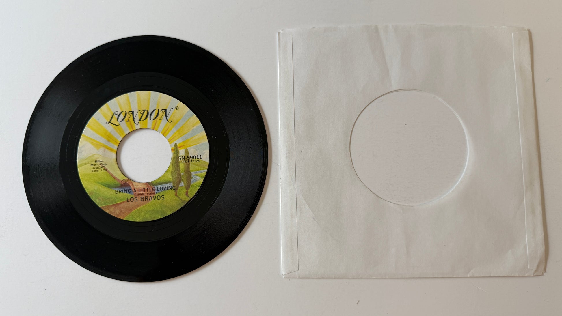 Los Bravos Black Is Black / Bring A Little Loving Used 45 RPM 7" Vinyl VG+\