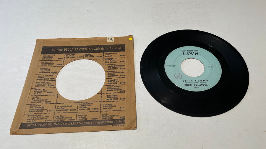 Bobby Comstock Let's Stomp Used 45 RPM 7" Vinyl VG\G
