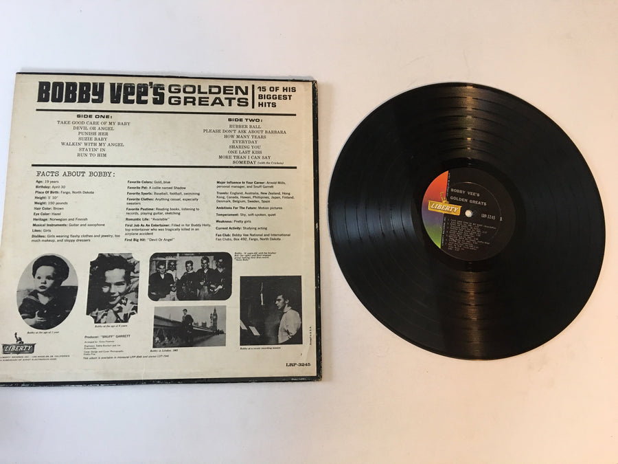Bobby Vee Bobby Vee's Golden Greats Used Vinyl LP VG+\G+
