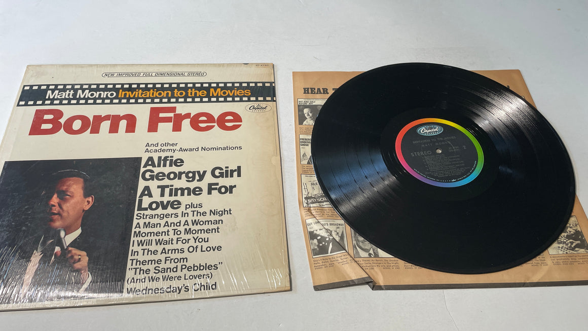 Matt Monro Born Free (Invitation To The Movies) Used Vinyl LP VG+\VG+