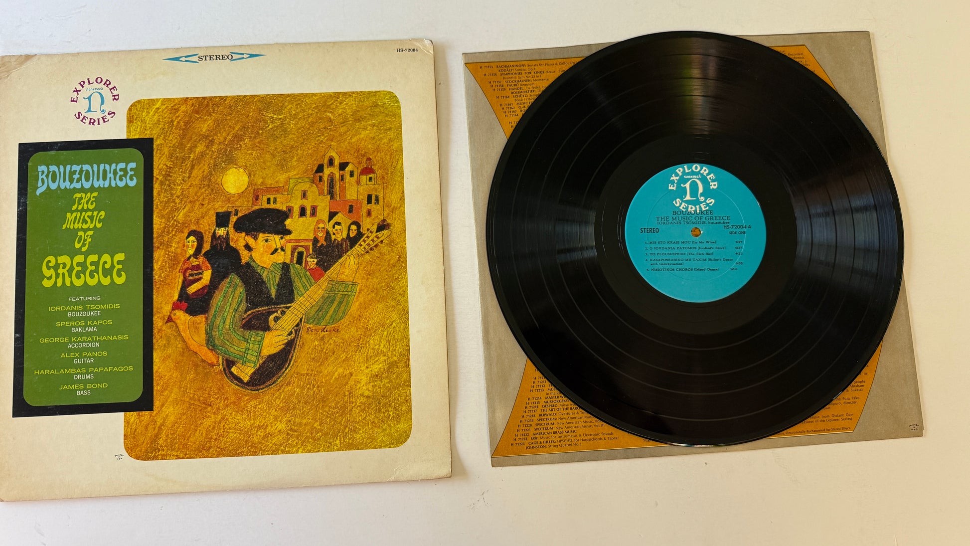 Ιορδάνης Τσομίδης Bouzoukee - The Music Of Greece Used Vinyl LP VG+\VG