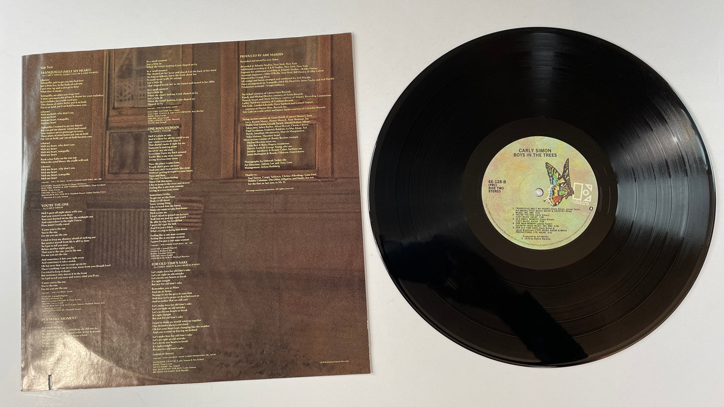 Carly Simon Boys In The Trees Used Vinyl LP VG+\VG+