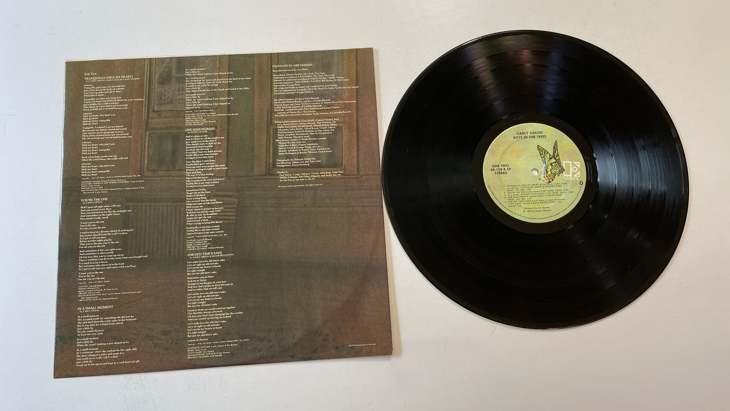 Carly Simon Boys In The Trees Used Vinyl LP VG+\VG+