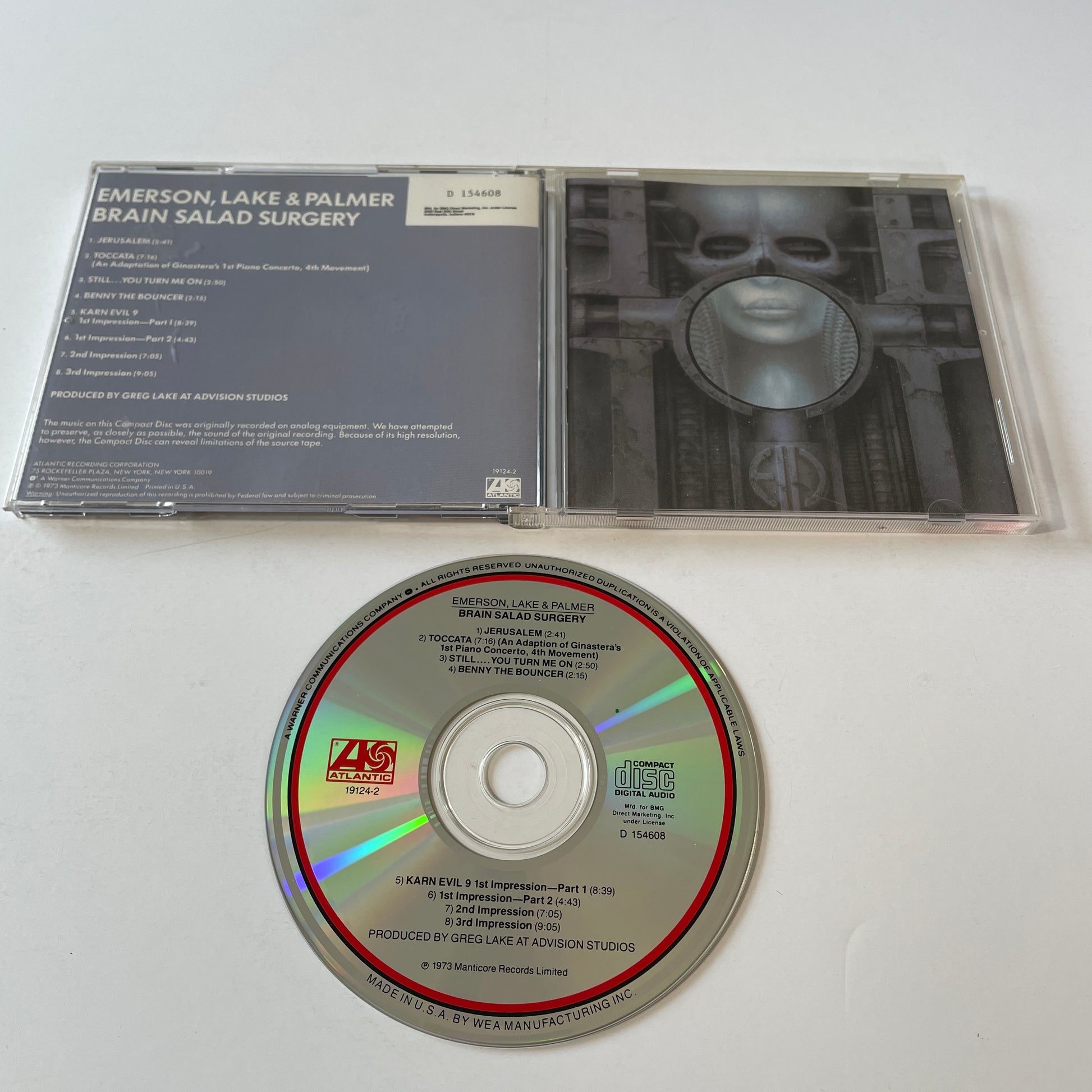Emerson, Lake & Palmer Brain Salad Surgery Used CD VG+\VG+