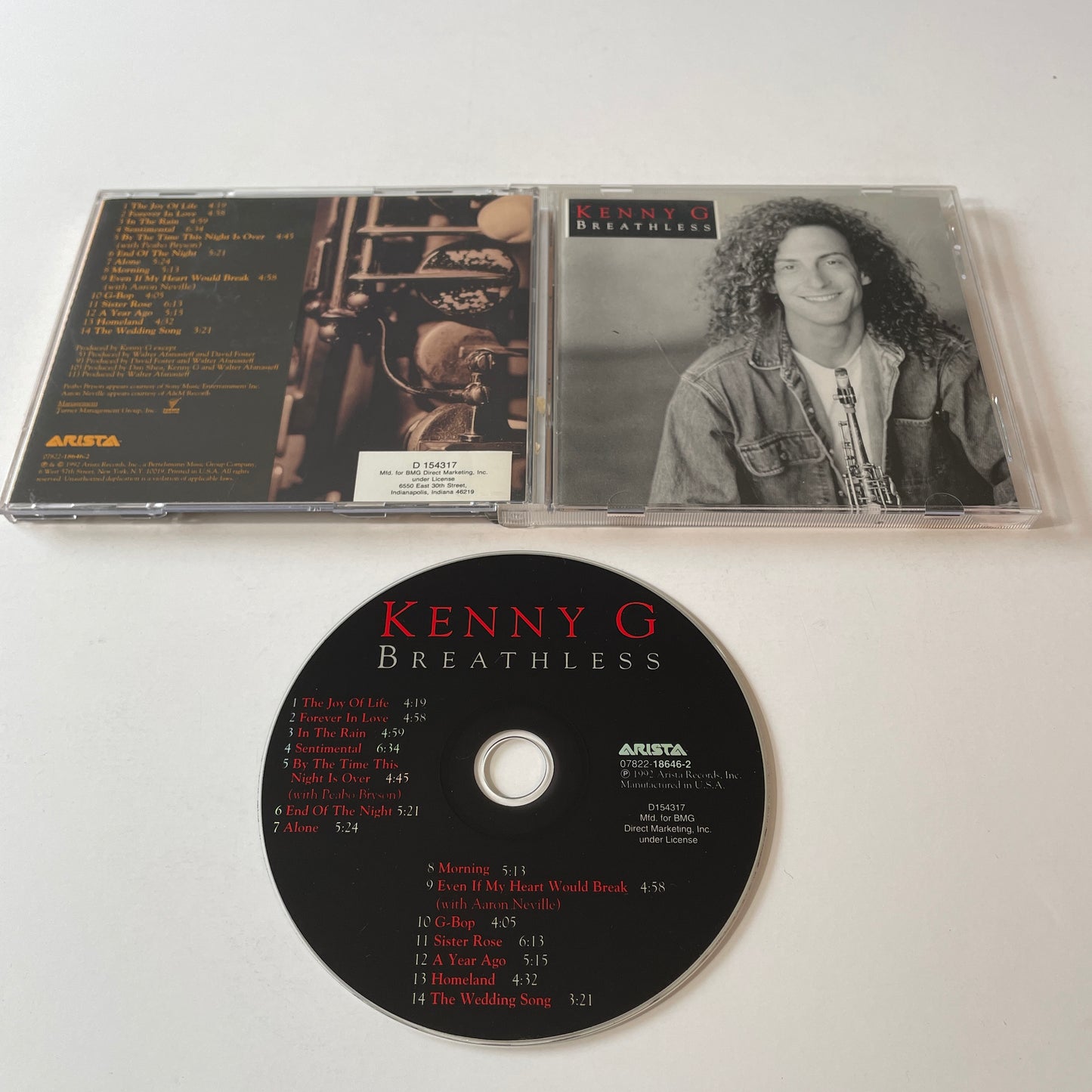 Kenny G Breathless Used CD VG+\VG+