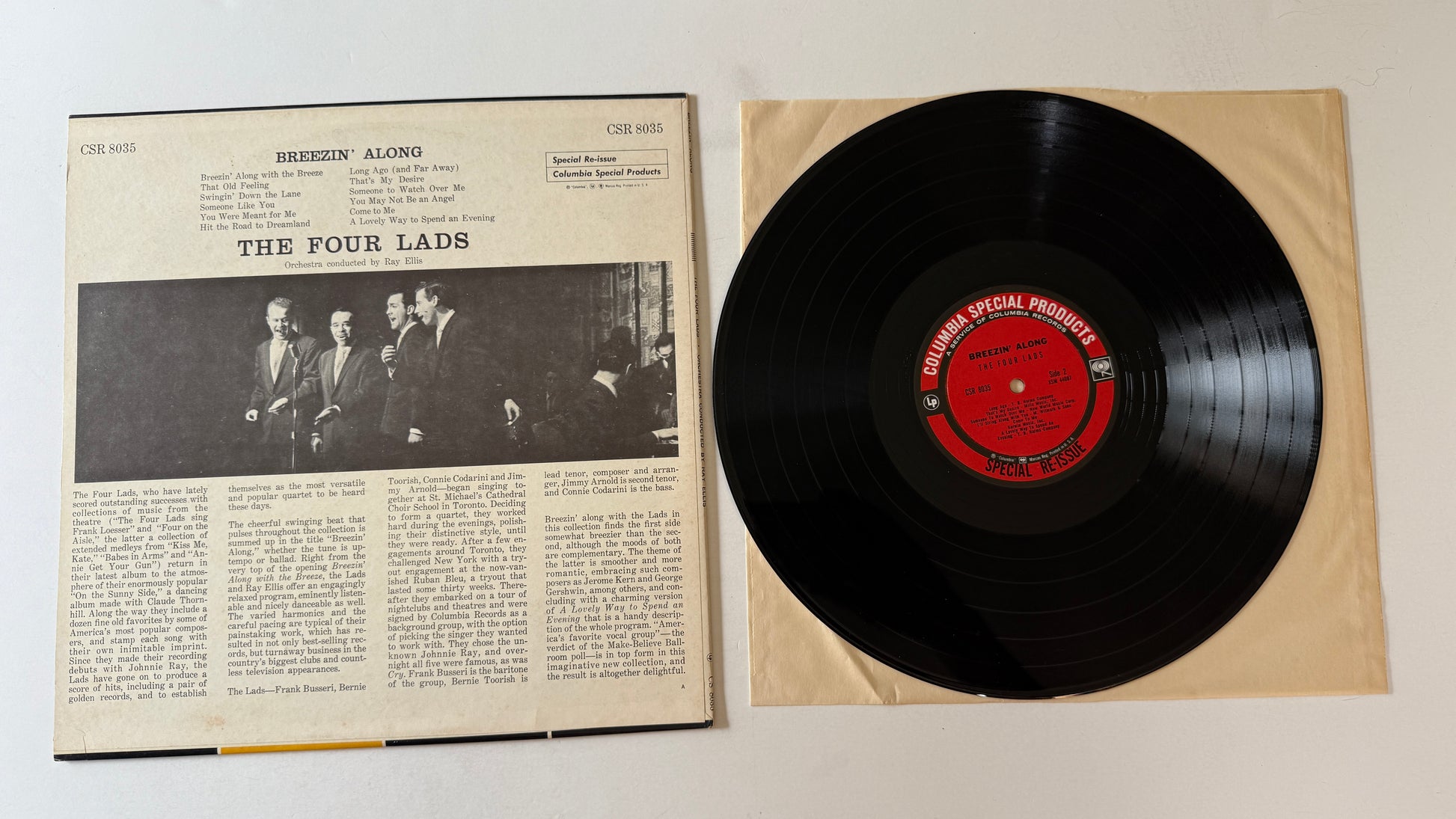 The Four Lads Breezin' Along Used Vinyl LP VG+\VG