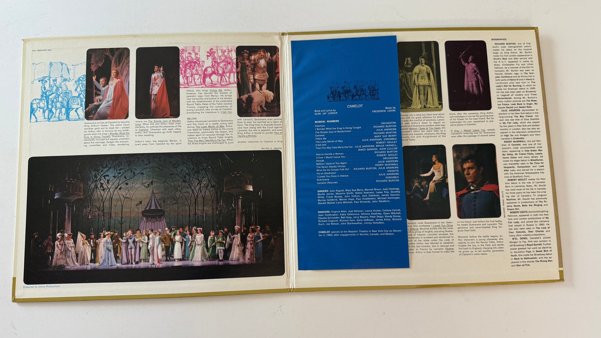 Alan Jay Lerner Camelot (Original Broadway Cast Recording) Used Vinyl LP VG+\VG+