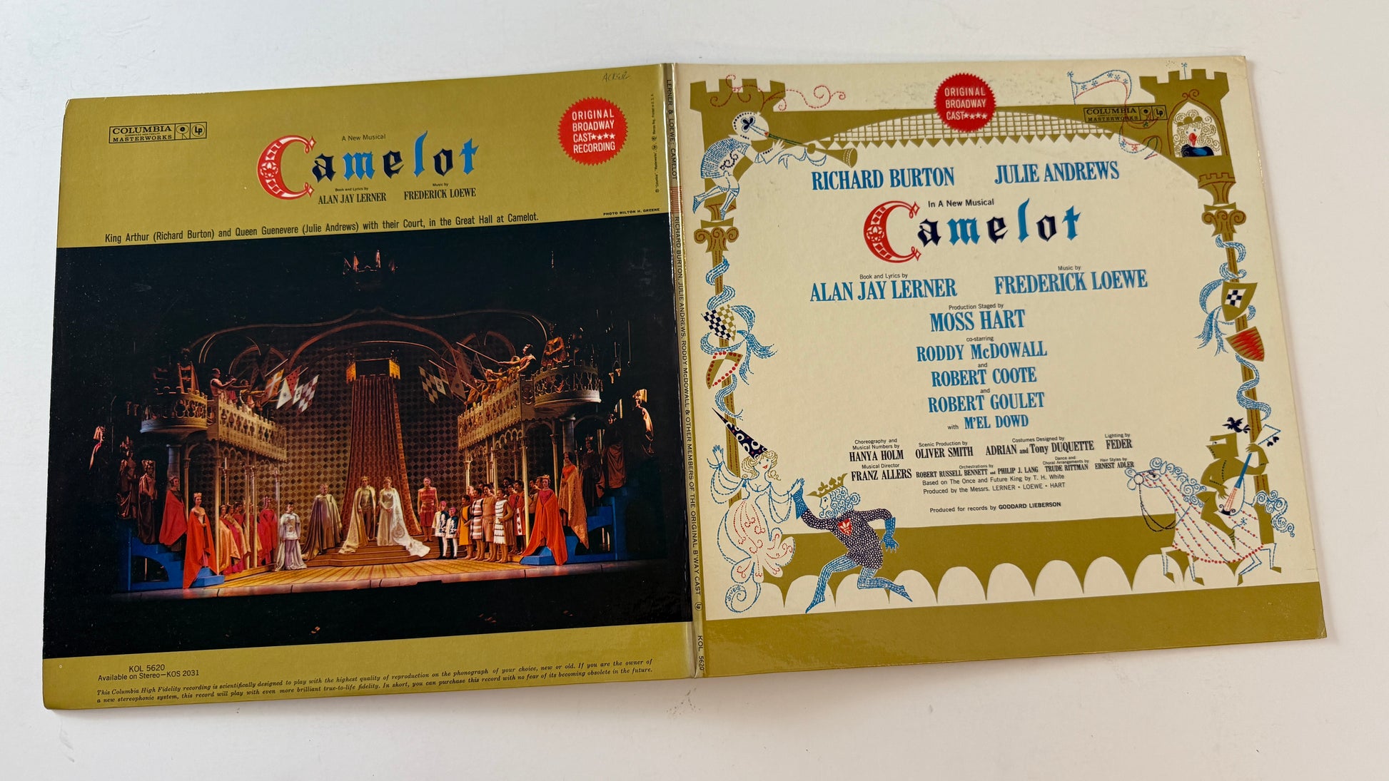 Alan Jay Lerner Camelot (Original Broadway Cast Recording) Used Vinyl LP VG+\VG+