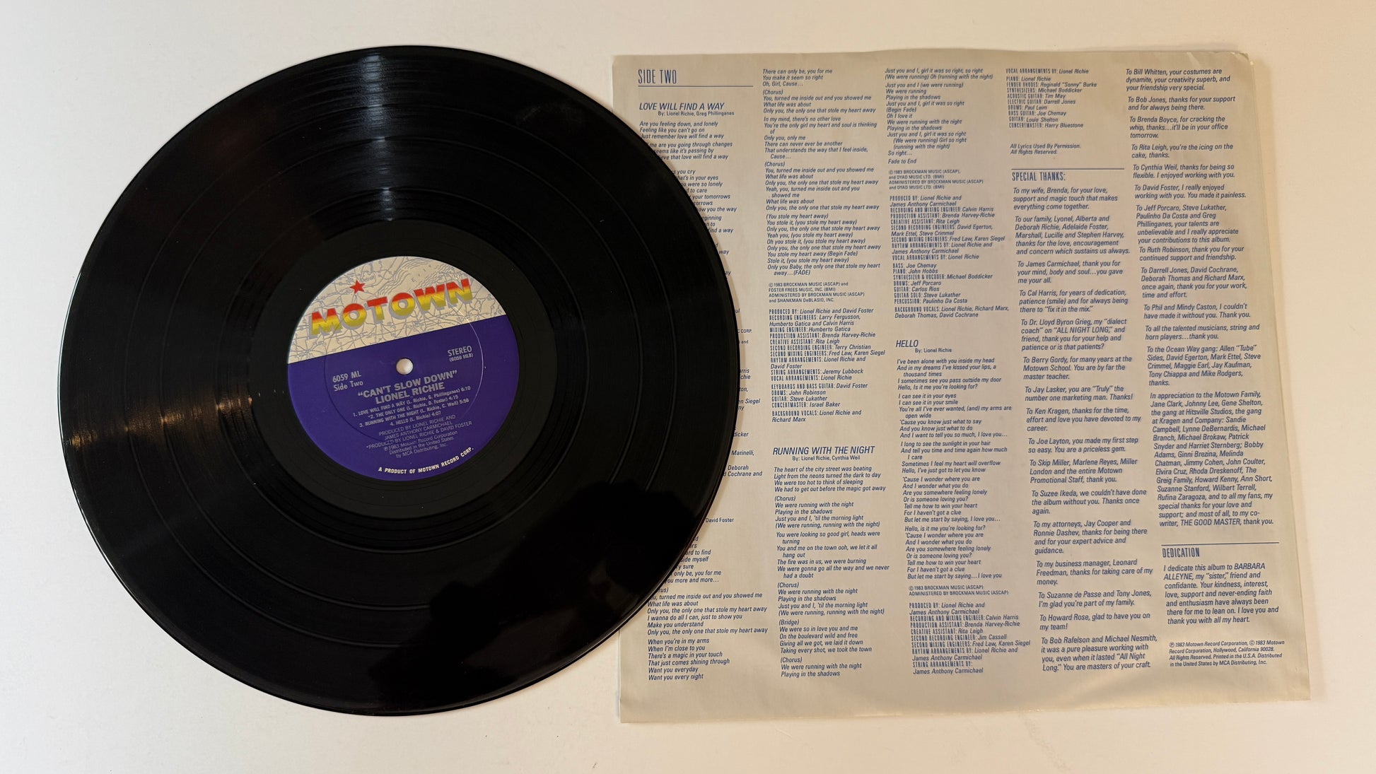 Lionel Richie Can't Slow Down Used Vinyl LP VG+\VG