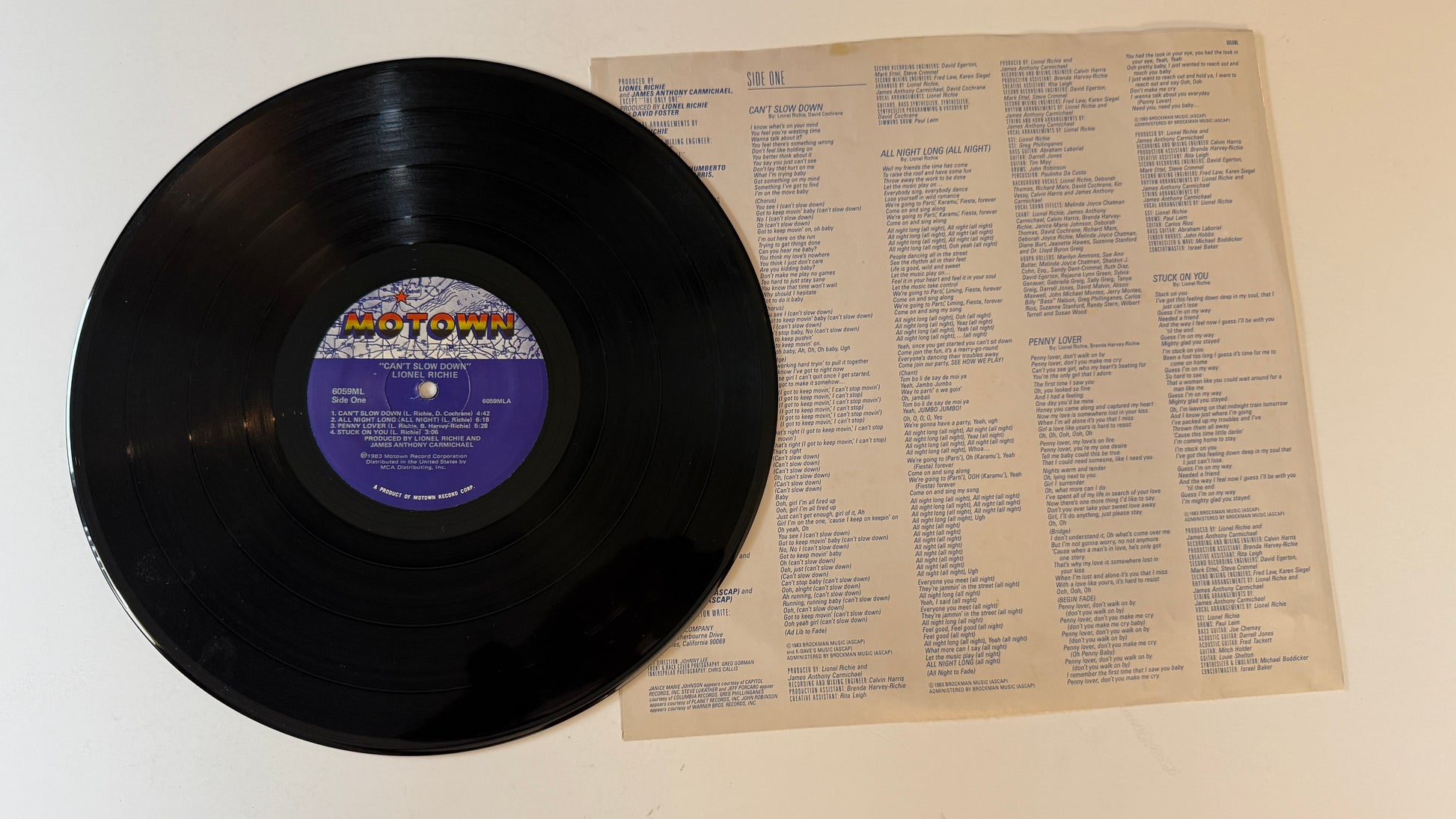 Lionel Richie Can't Slow Down Used Vinyl LP VG+\VG+