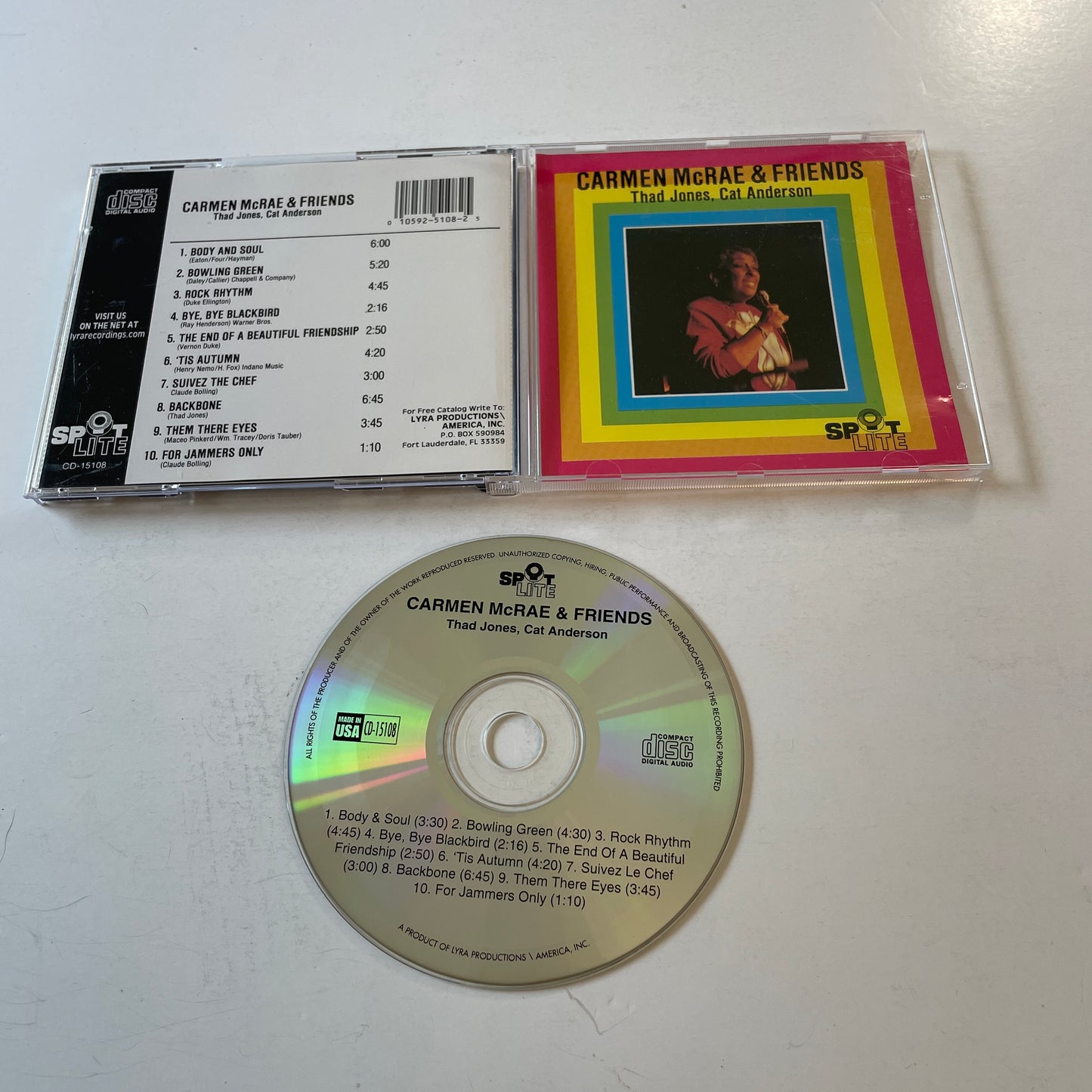 Carmen McRae Carmen McRae & Friends Used CD VG+\VG+