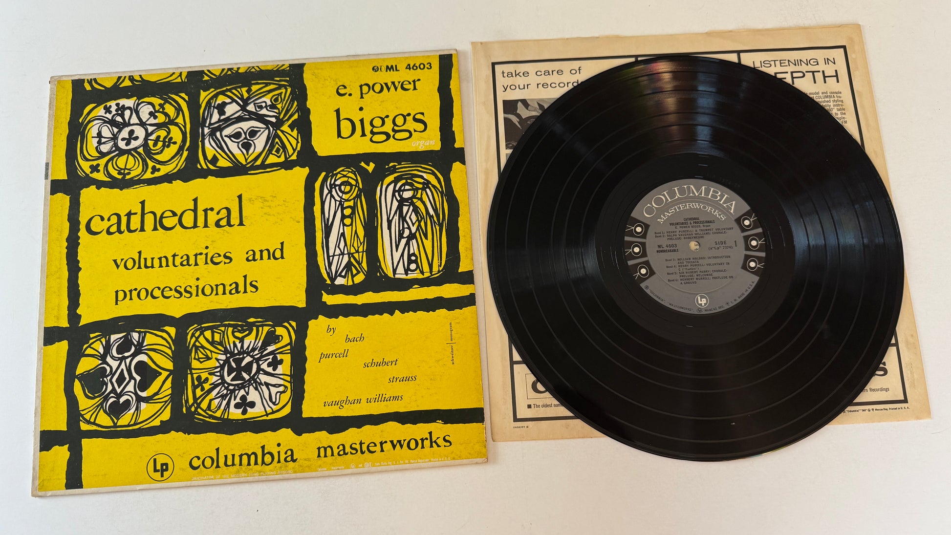 E. Power Biggs Cathedral Voluntaries and Processionals Used Vinyl LP VG+\VG