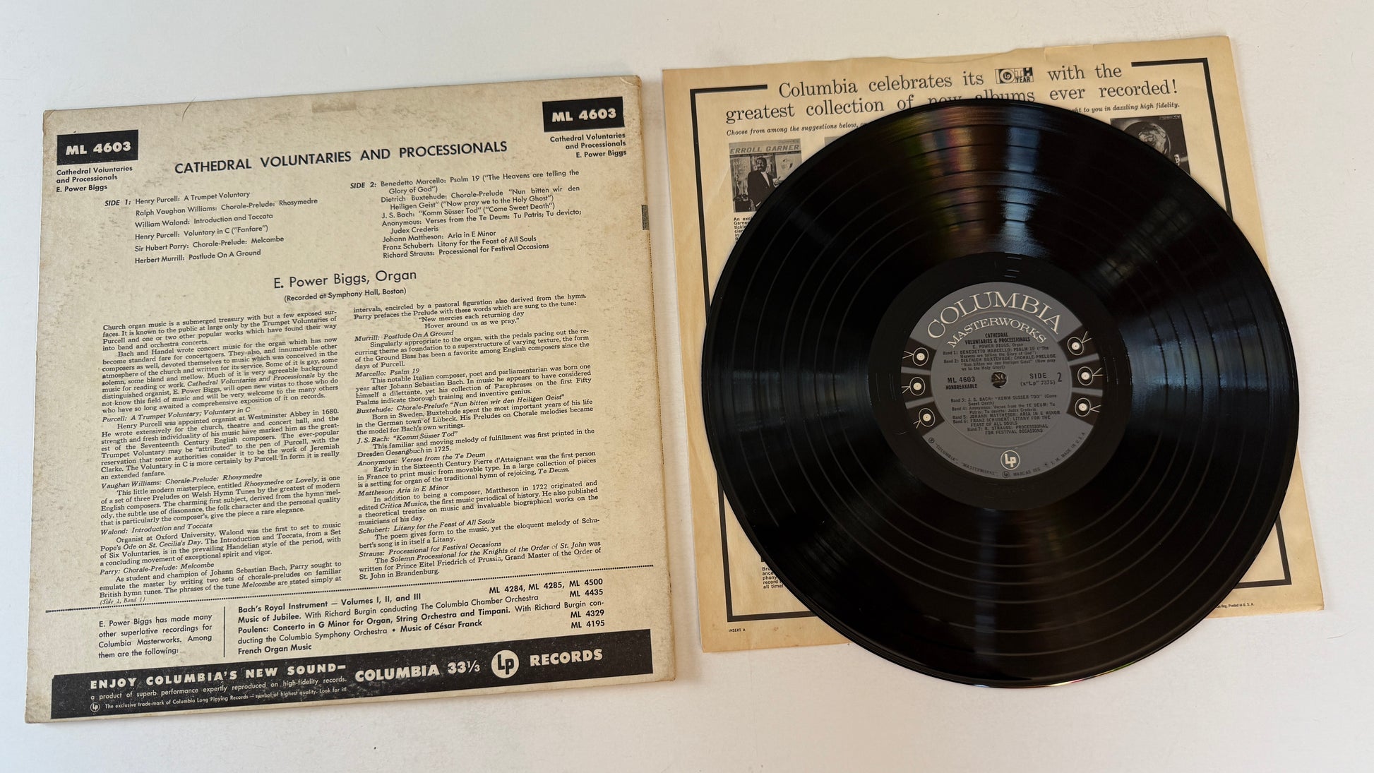 E. Power Biggs Cathedral Voluntaries and Processionals Used Vinyl LP VG+\VG