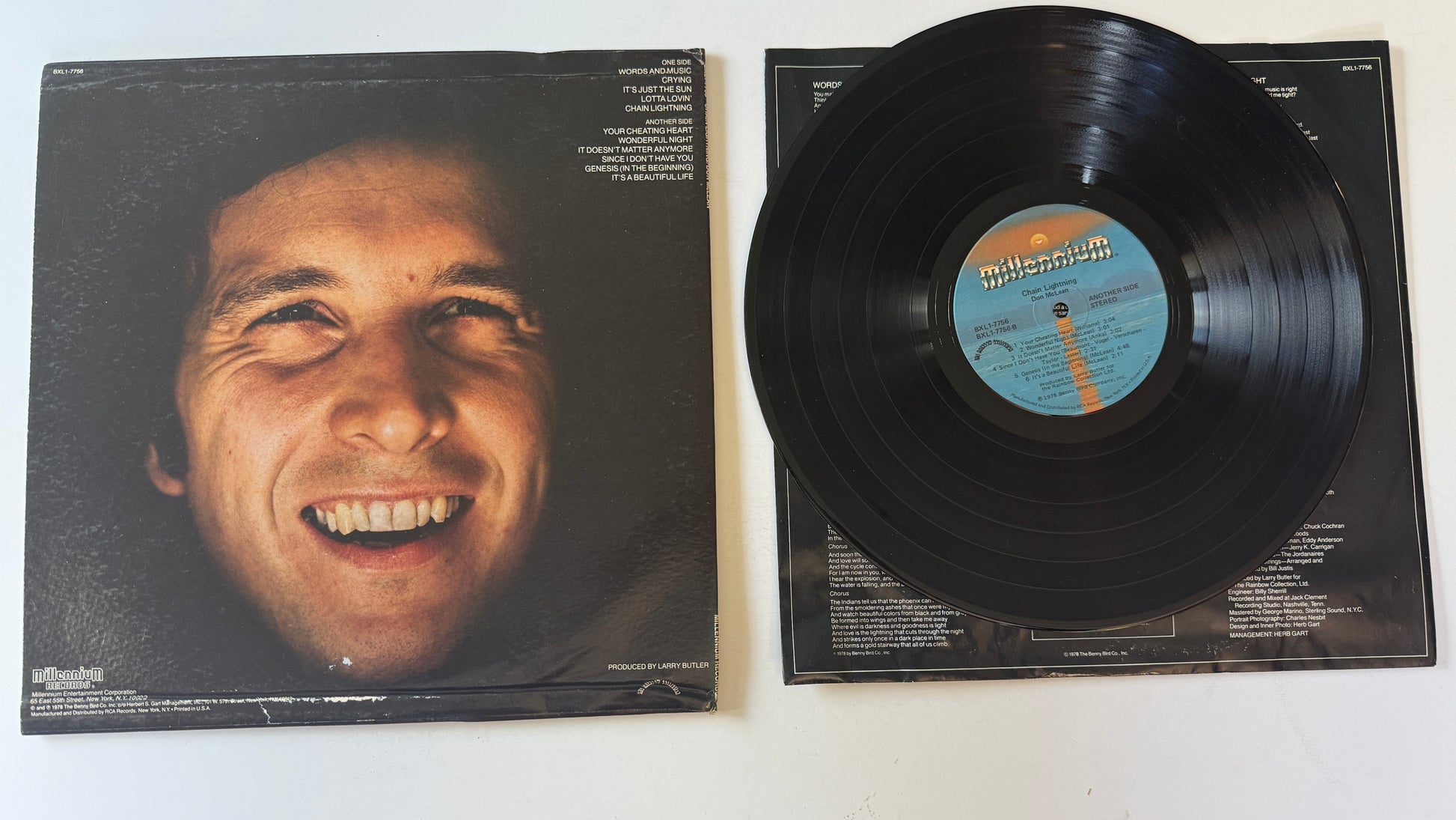 Don McLean Chain Lightning Used Vinyl LP VG+\VG