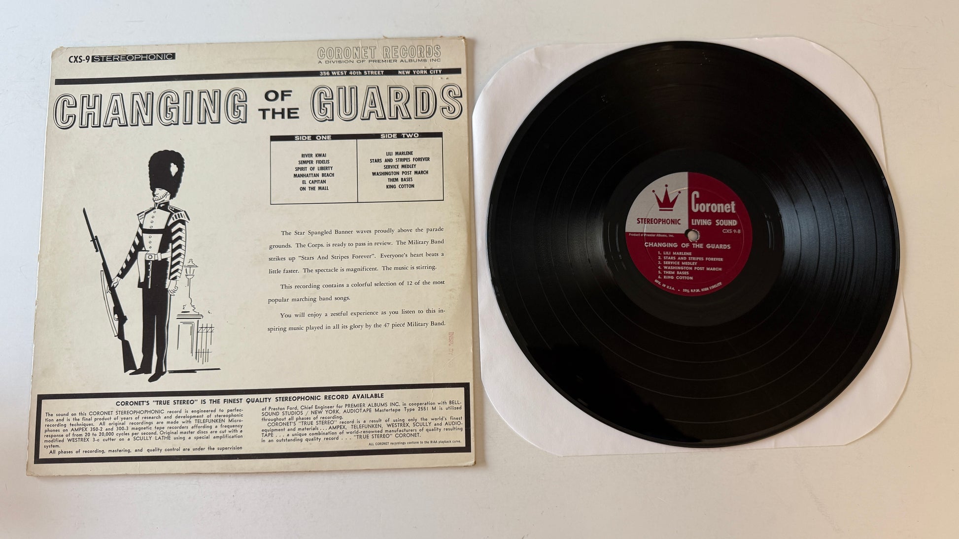 Coronet Military Band Changing Of The Guards Used Vinyl LP VG\VG
