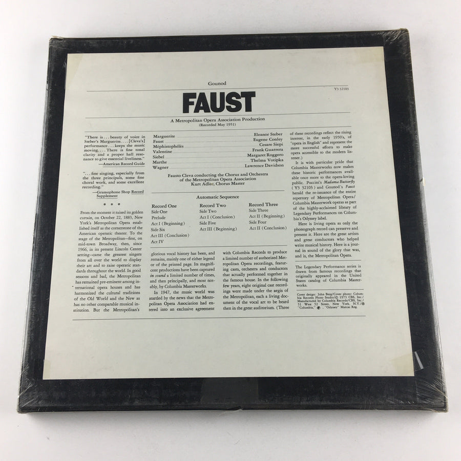 Charles Gounod Faust New Vinyl Box Set M\VG+