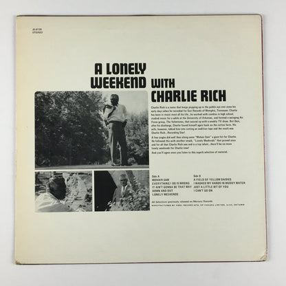 Charlie Rich ‎ Lonely Weekends Orig Press Used Vinyl LP VG+\VG+