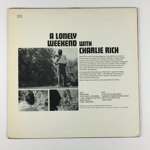 Charlie Rich ‎ Lonely Weekends Orig Press Used Vinyl LP VG+\VG+