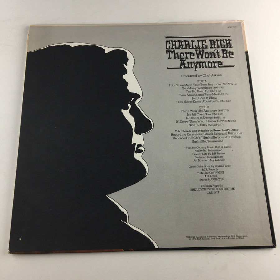 Charlie Rich There Won't Be Anymore Used Vinyl LP VG+\VG+