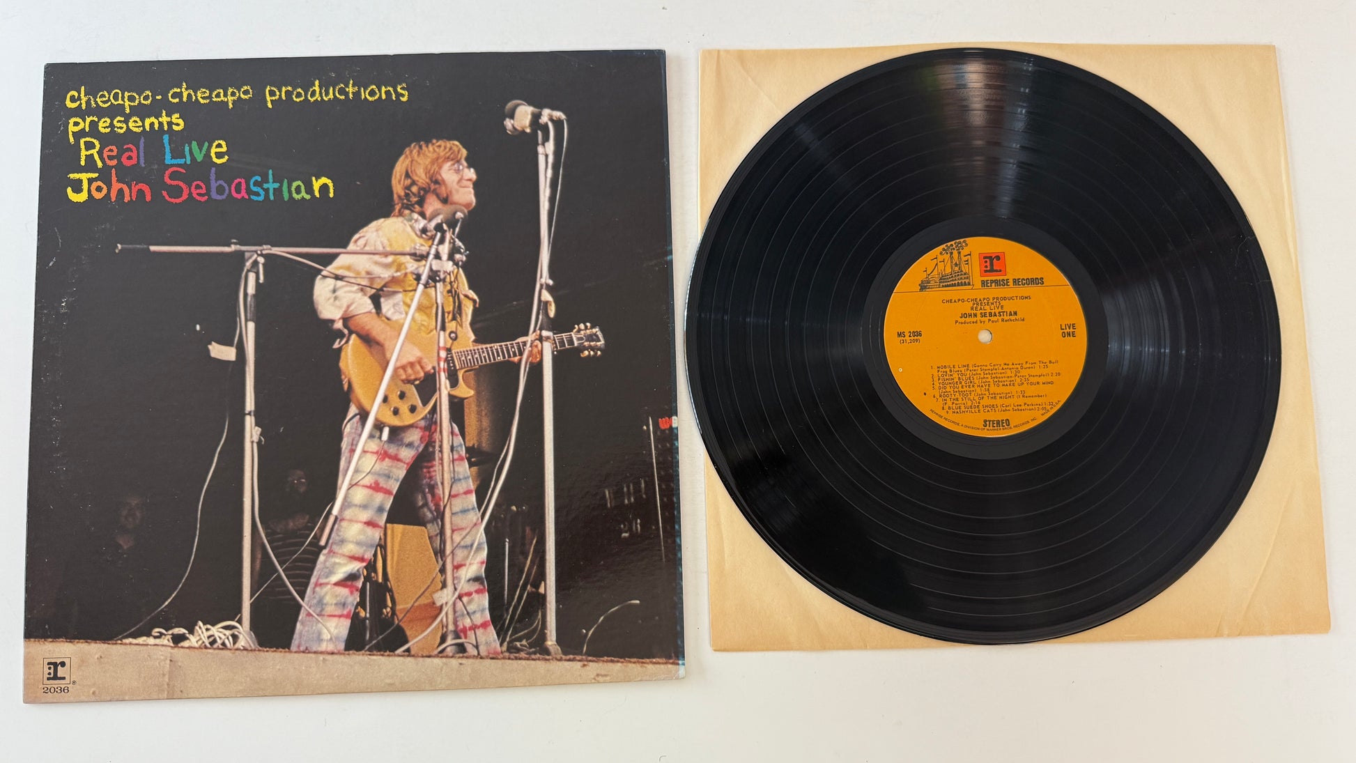 John Sebastian Cheapo-Cheapo Productions Presents Real Live Used Vinyl LP VG+\VG