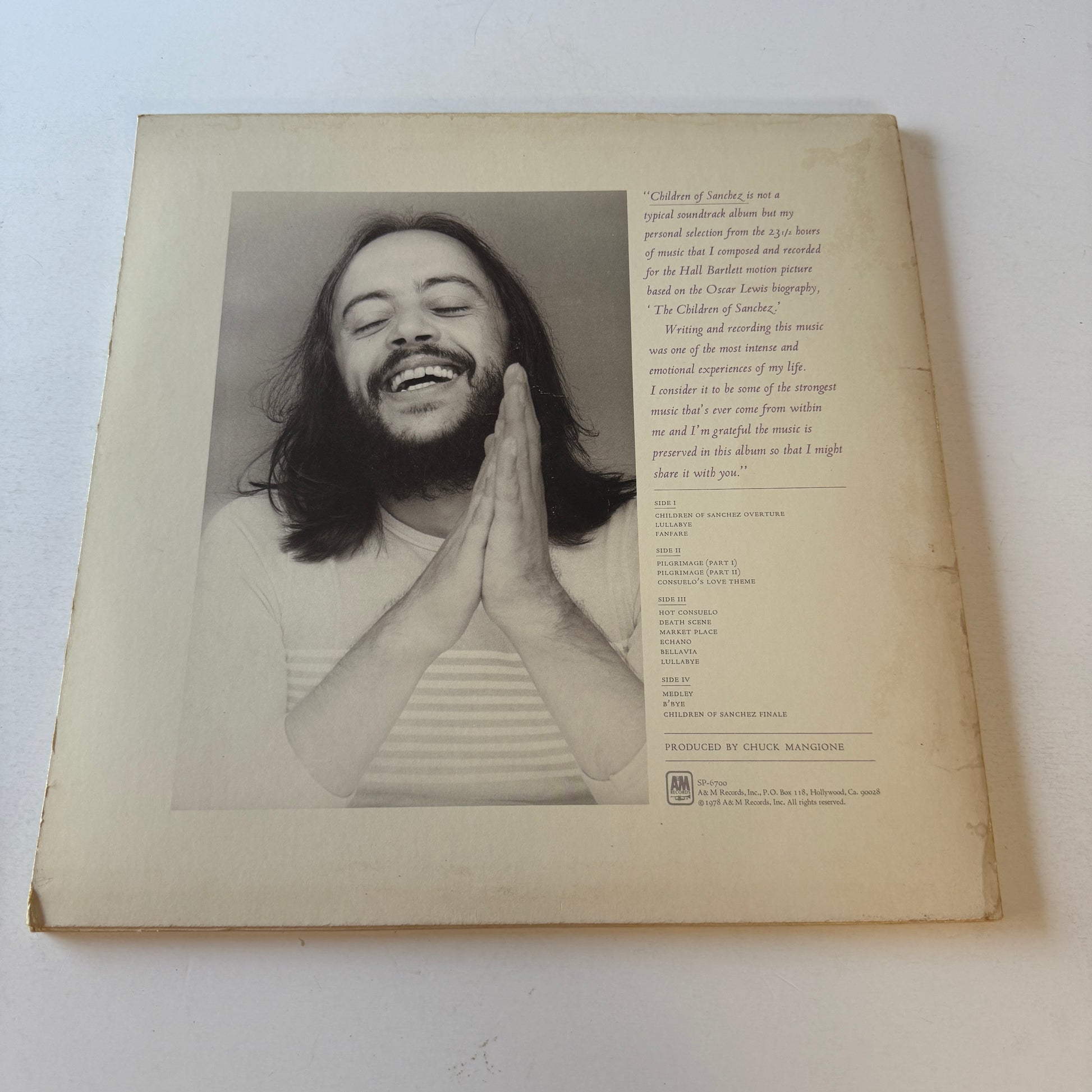 Chuck Mangione Children Of Sanchez Used Vinyl 2LP VG+\VG