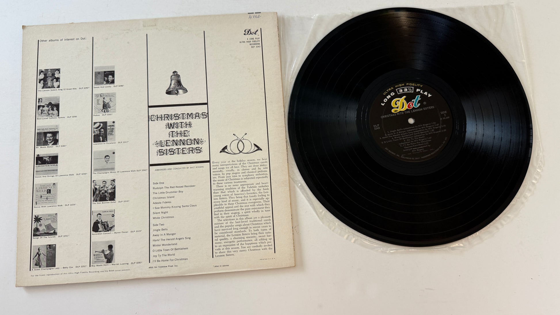 The Lennon Sisters Christmas With The Lennon Sisters Used Vinyl LP VG+\VG+
