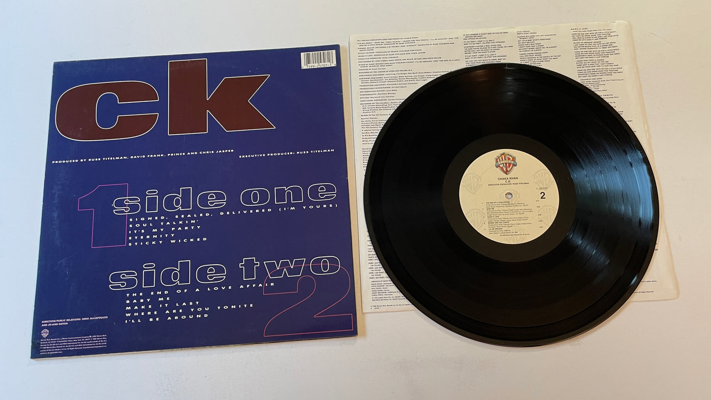 Chaka Khan CK Used Vinyl LP VG+\VG