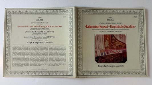 Johann Sebastian Bach Clavier-Uebung Zweyter Theil Concerto Nach Italianischen Gusto / Ouverture Nach Französischer Art (BWV 971 Und 831) Used Vinyl LP VG+\VG+